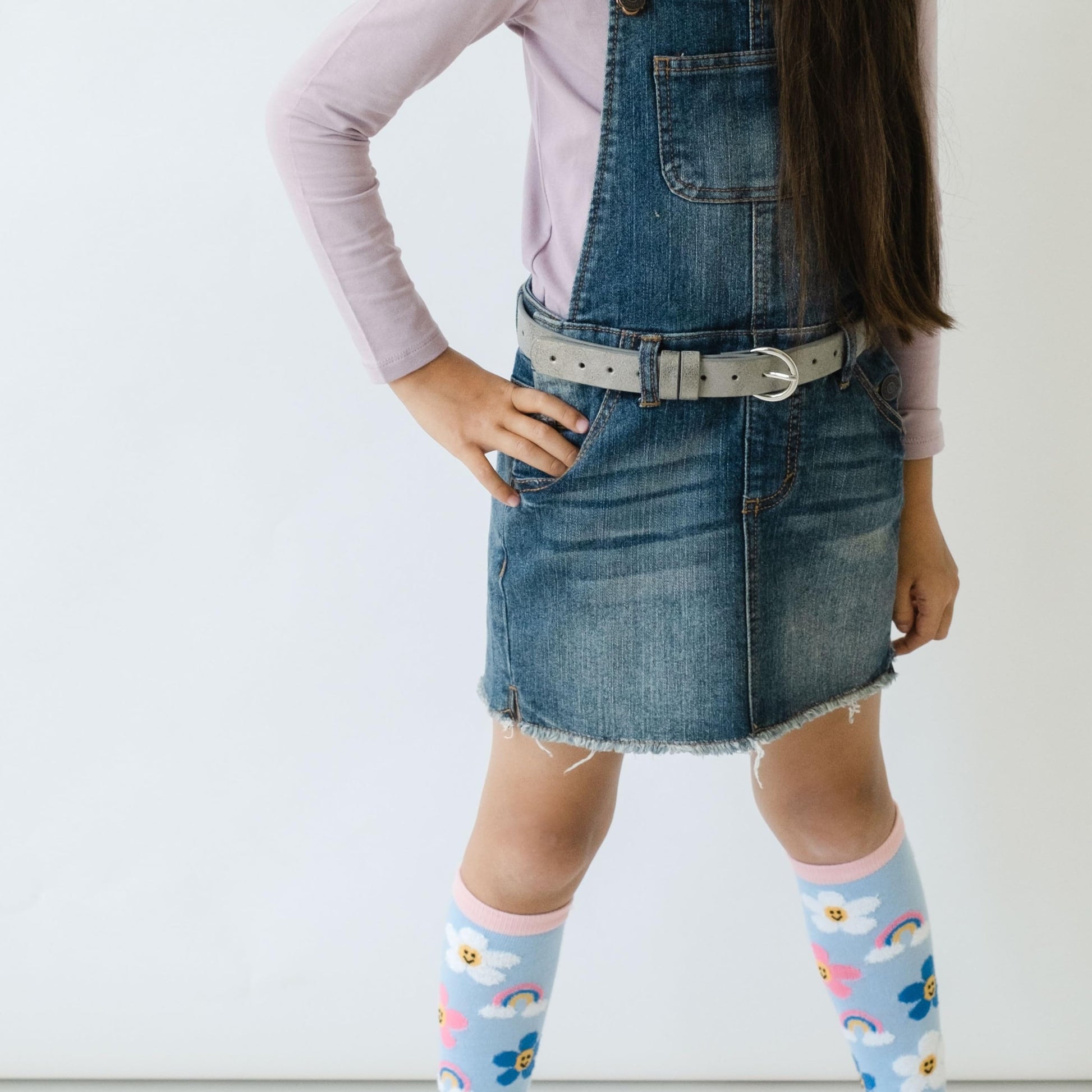 Girls Perforated Metallic Leather Belt (Ages 4 to 14) Stylish, Fun and Practical