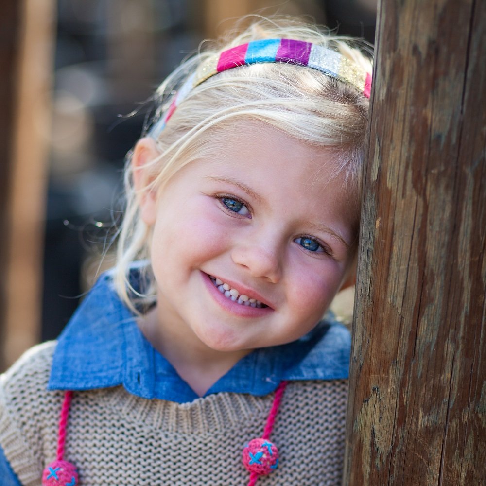 Colorful Yarn-Wrapped Headband for Girls 3-10 Year