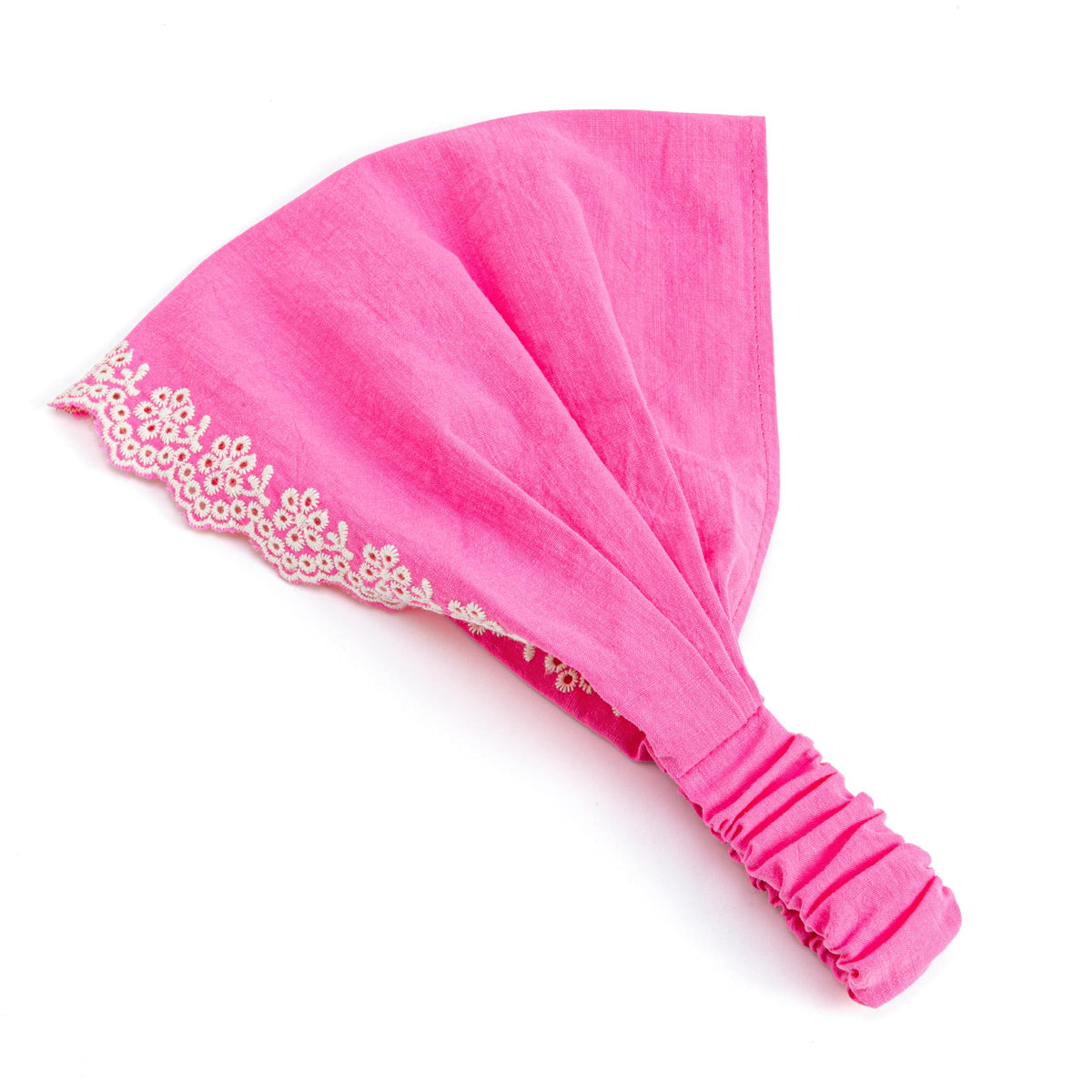 Peppercorn Kids Eyelet Needlework Embroidered Bandana Headband – For Girls Ages 5–12 Years