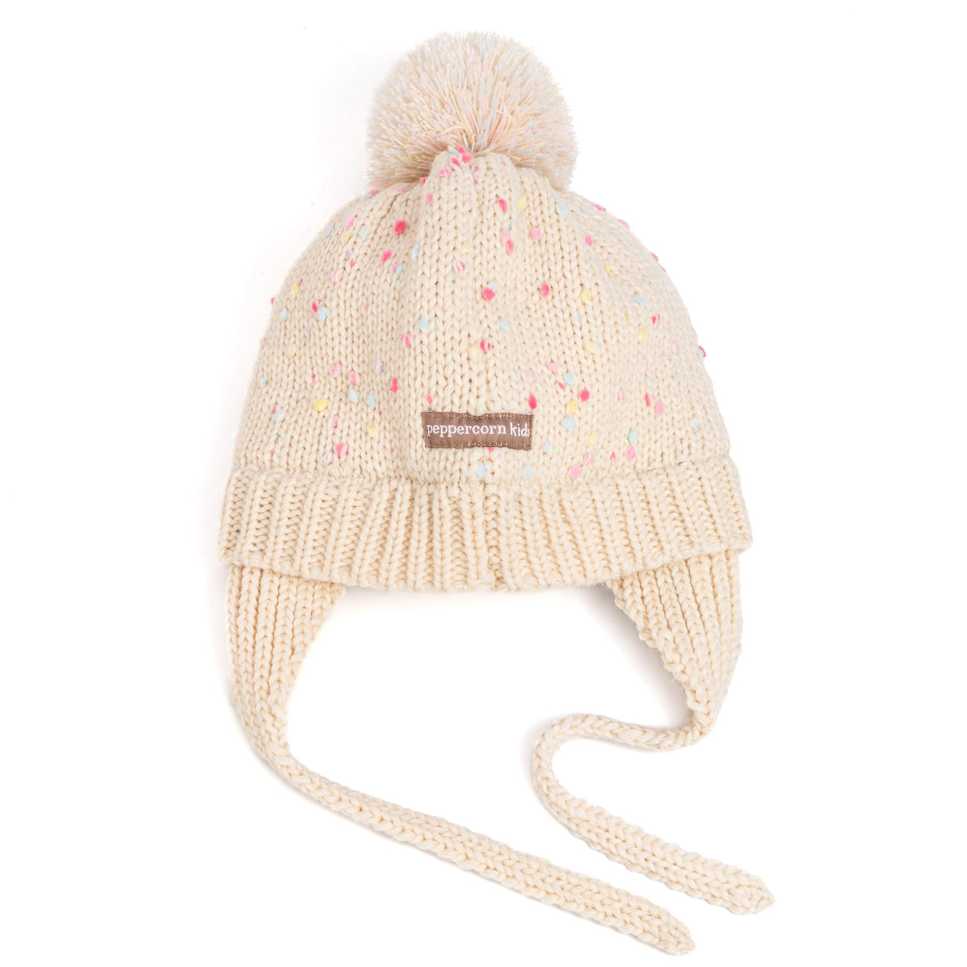 Warm Earflap Knit Beanie 2Pc Set for Toddlers/Little Kids 2-6 Years