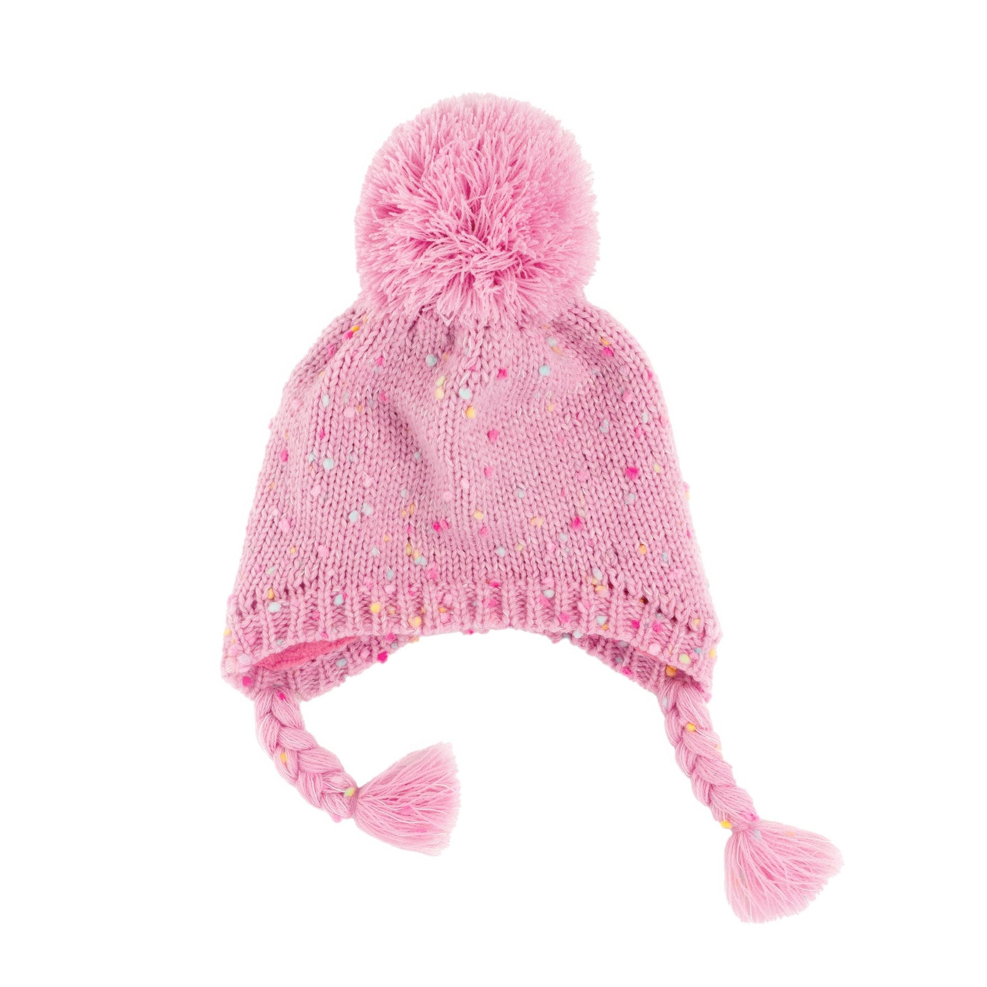 Girls Pink Winter Hat Set with Scarf