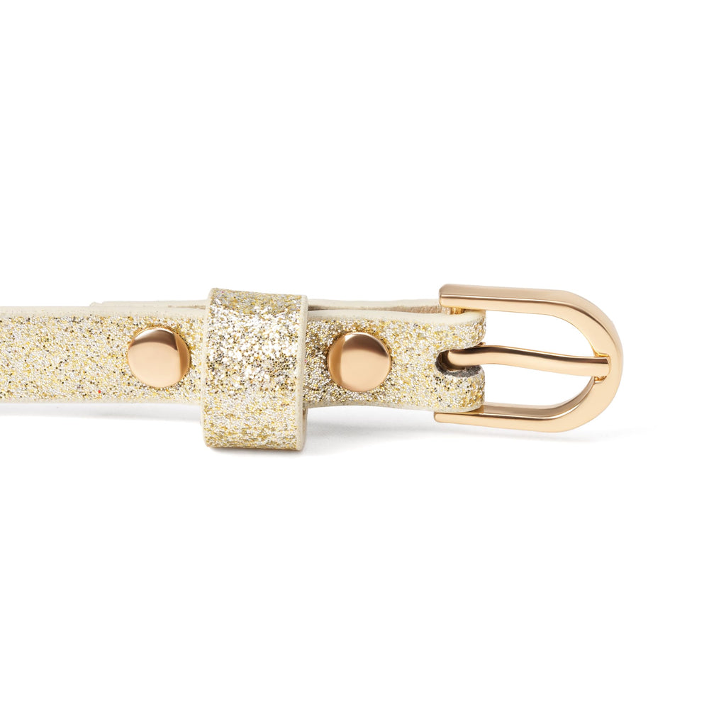 Ultra-Skinny Sparkly Glitter Belt for Girls 4 to 14