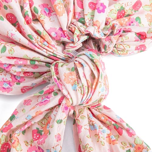 Peppercorn Kids Girls Pre-tied Summer Bandana Scarf - Kids Age 3-8 Y- Strawberry Print