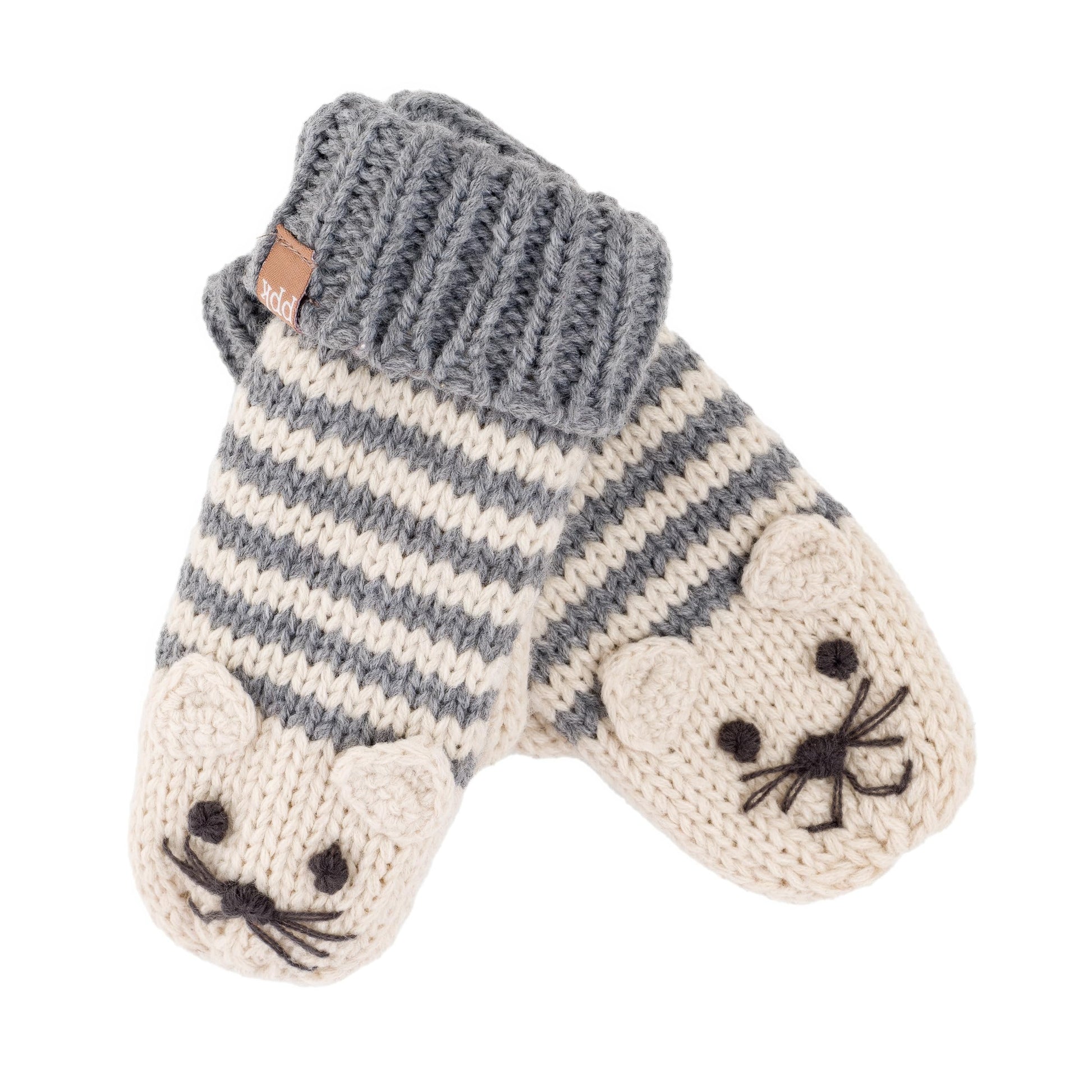 Kids Knit Beanie Set with Mittens, for Boys and Girls (Age 1-6Y) Unique Novelty Design, Premium Quality