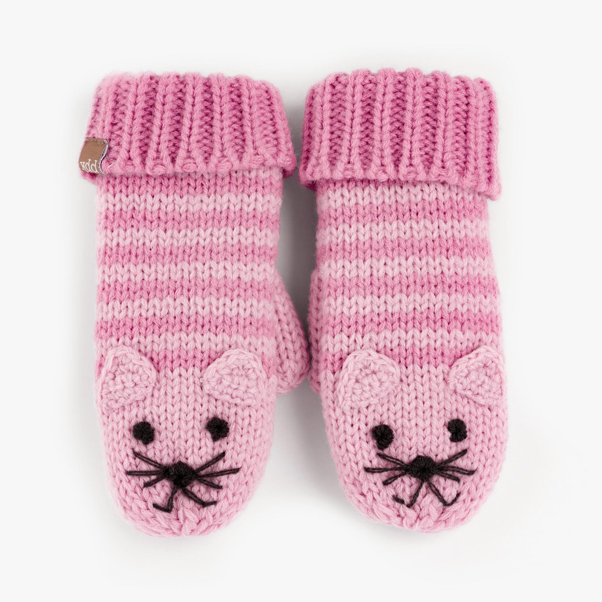 Girls Knit Earflap Hat and Mittens Set, Warm Cold-Weather Essential for Kids 1-12 Years