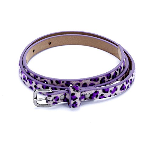 Kids Leopard Print Leather Belt, Stylish and Durable for Girls Age 4-14 Year Old