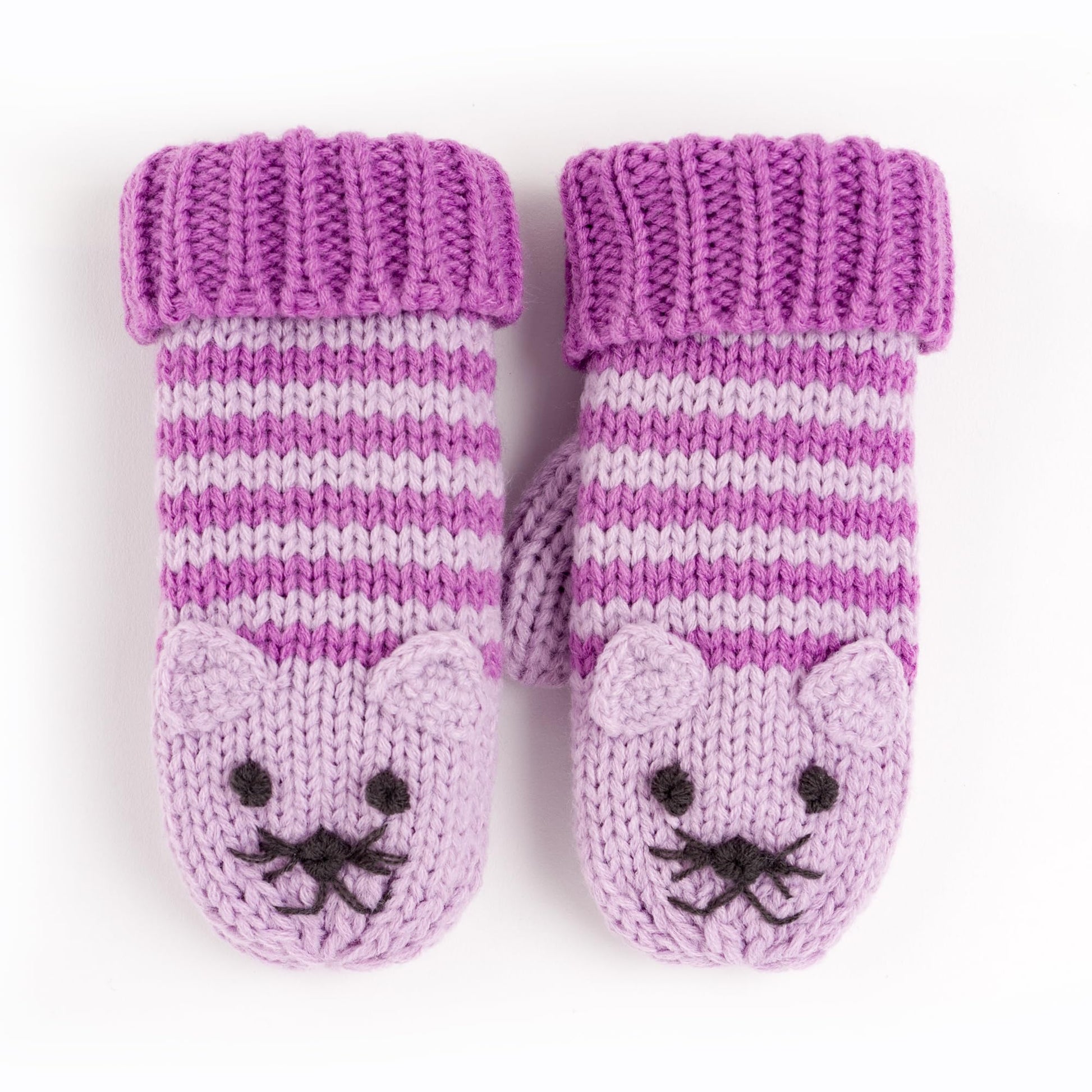 Girls Knit Earflap Hat and Mittens Set, Warm Cold-Weather Essential for Kids 1-12 Years