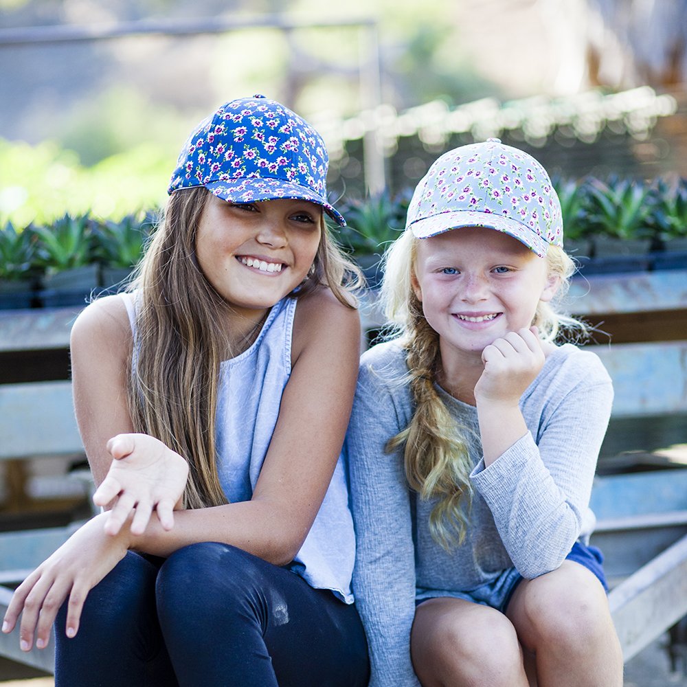 Girls Baseball Cap in Vintage Floral for Girls 2- 12 Years, Natural Cotton, Premium Quality