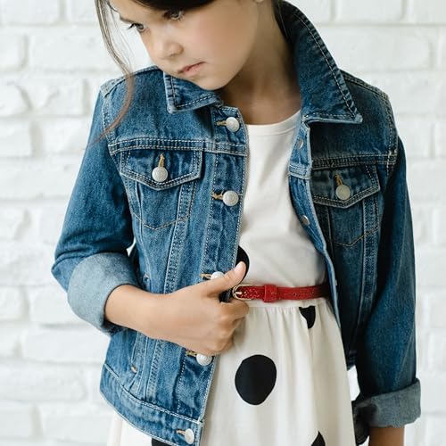 Ultra-Skinny Sparkly Glitter Belt for Girls 4 to 14