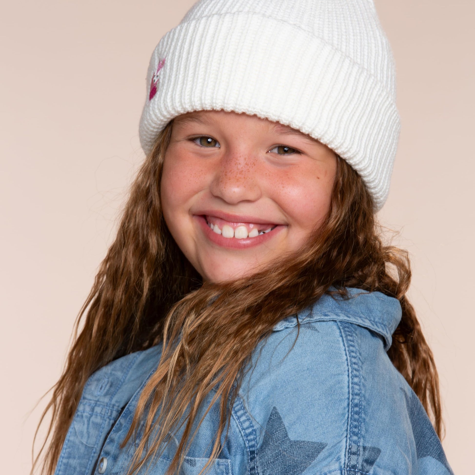 Girls Purple Beanie for Ages 3 to 10 Years, Premium Quality Winter Essential