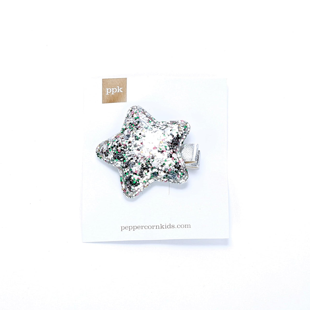 Kids Glitter Sparkle Star Hair Clip - Festive Dress-Up Clips for Girls 3+