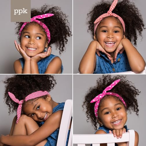 Little Girls Bow Stretchy Headwrap - Stylish, Fashionable Hairband for Girls up to Age 8
