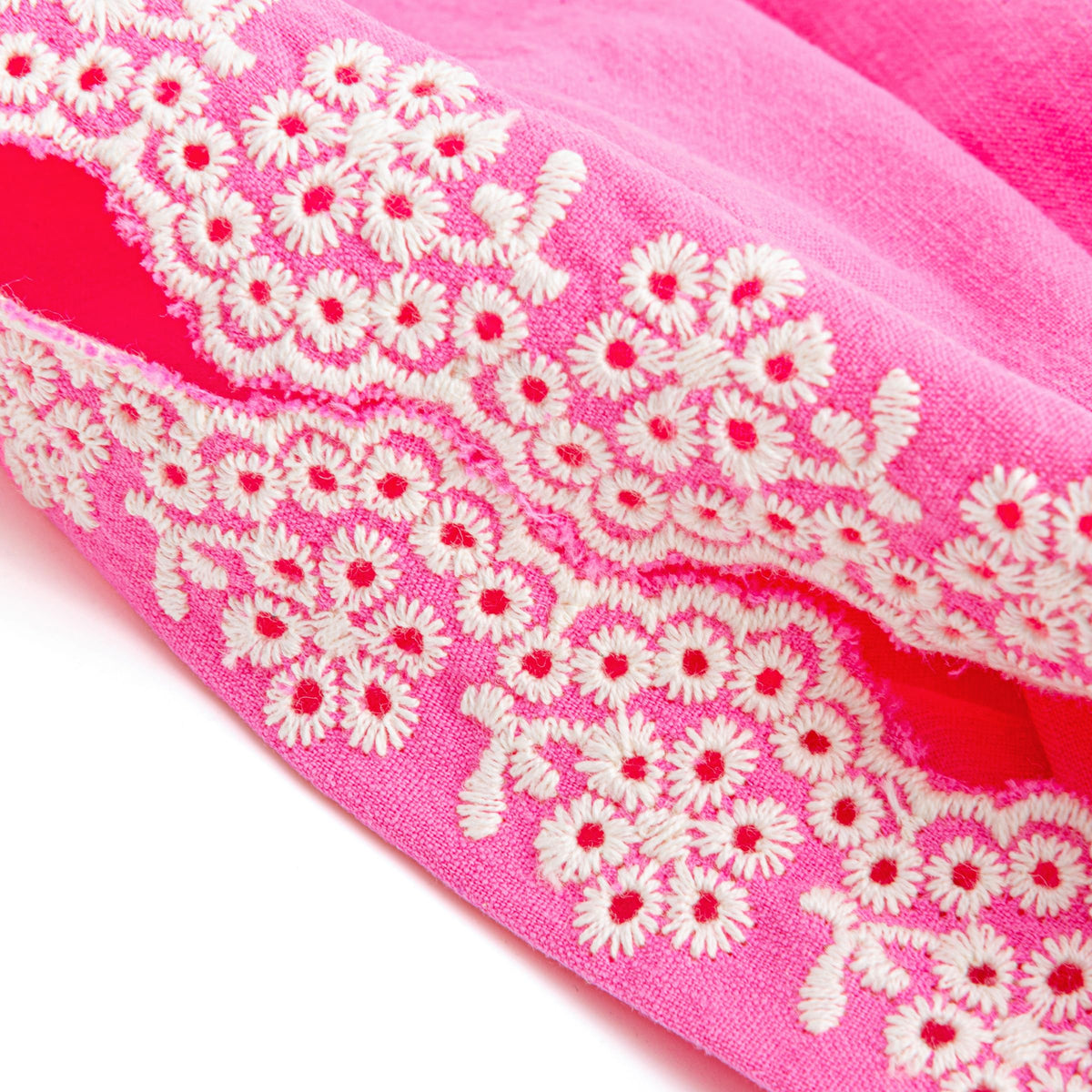 Peppercorn Kids Eyelet Needlework Embroidered Bandana Headband – For Girls Ages 5–12 Years
