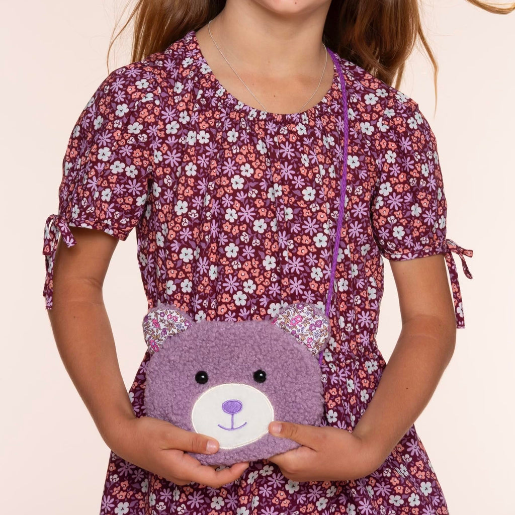 Plush Teddy Bear Crossbody Bag for Little Girls, Toddlers (3-8Y)