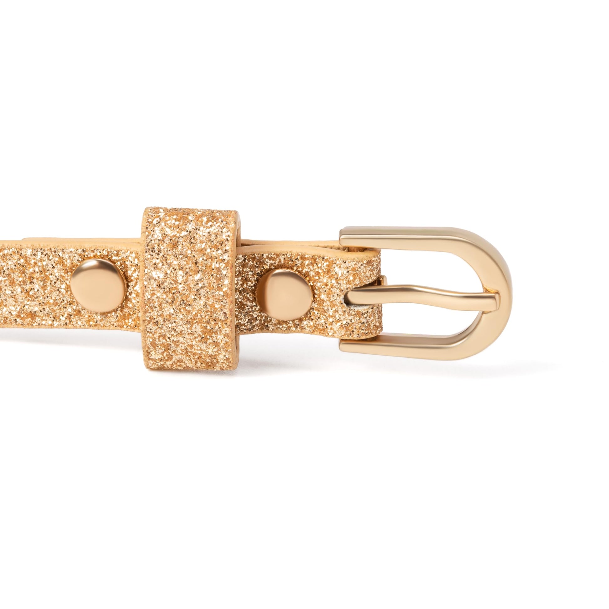 Ultra-Skinny Sparkly Glitter Belt for Girls 4 to 14