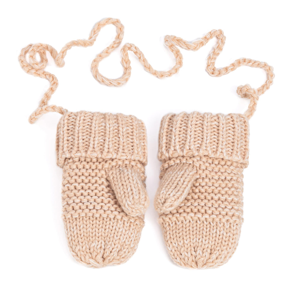 Knit Baby Chick Mittens with Cord-For Kids, Toddler Girls Age 1-6 Years, Cute Design