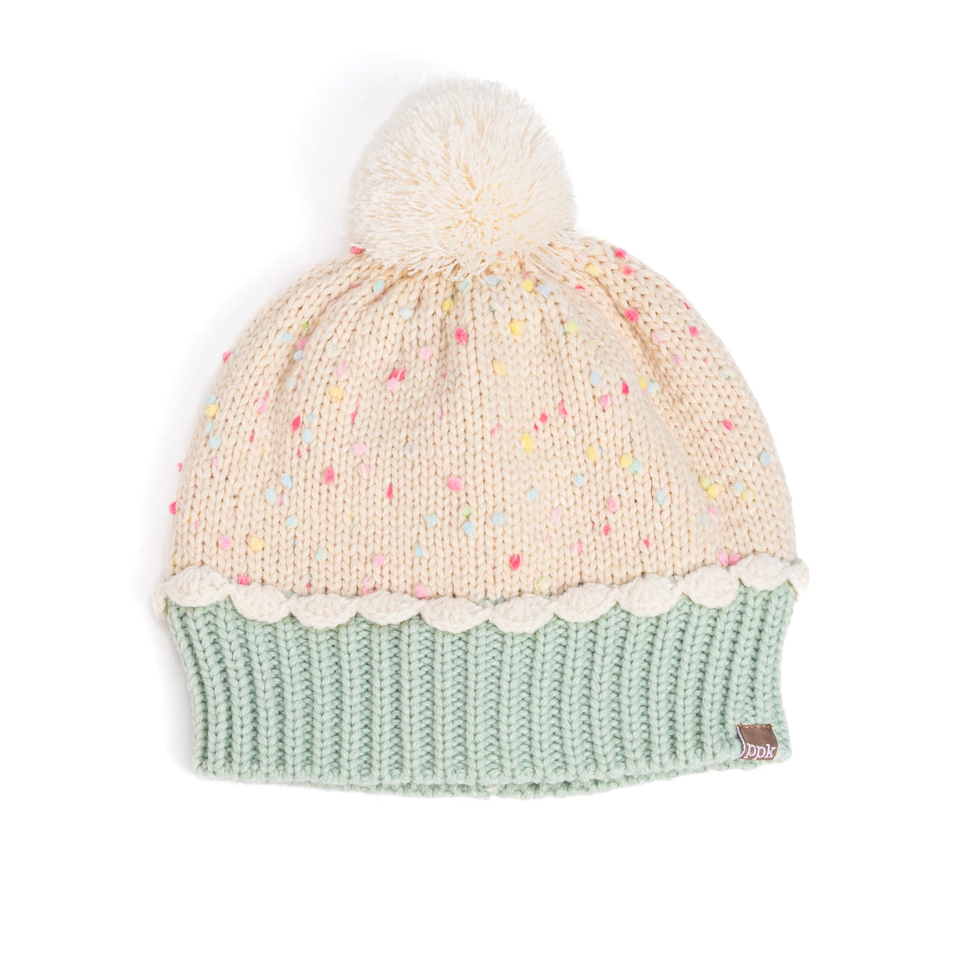 Cupcake Shaped Knit Beanie Hat for Children 1-12 Y, Cute Novelty Design, Premium Quality