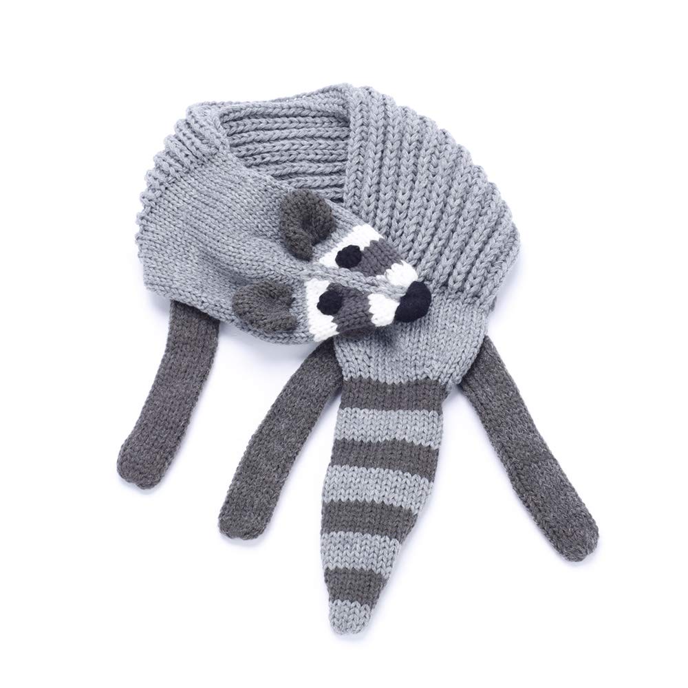 Kids Racoon Knitted Scarf (4-12Y) Unisex