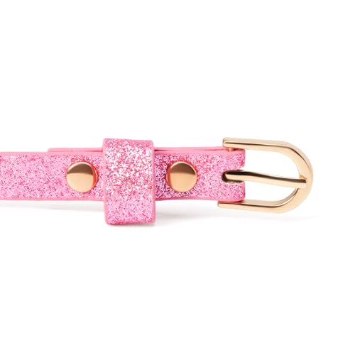 Ultra-Skinny Sparkly Glitter Belt for Girls 4 to 14