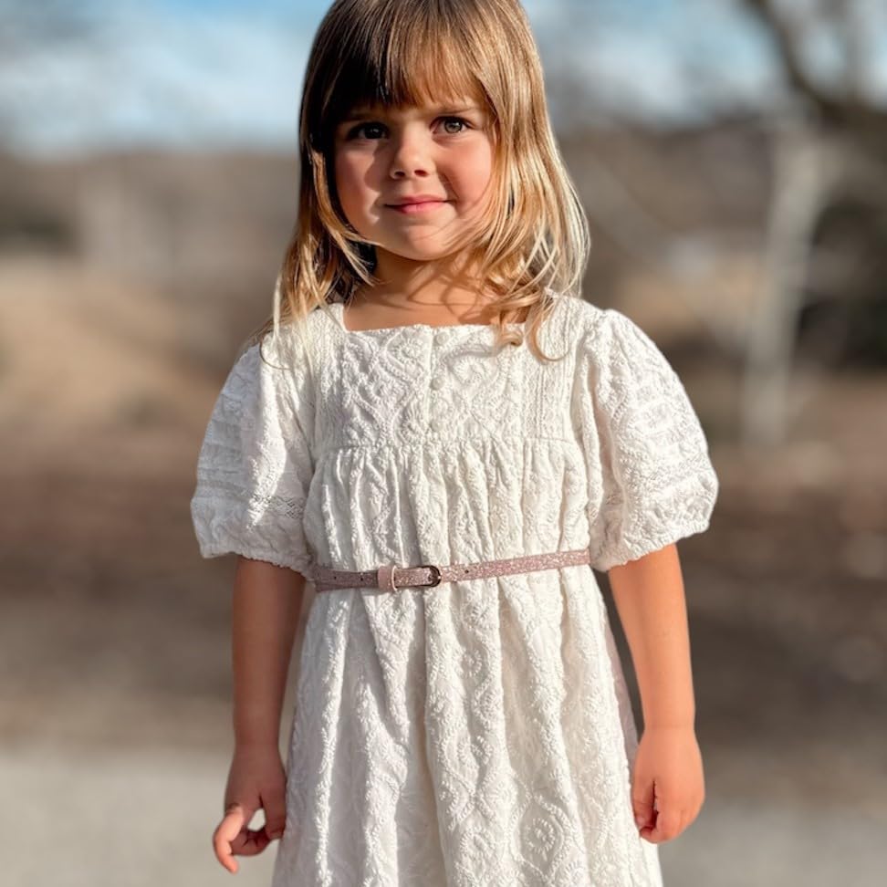 Ultra-Skinny Sparkly Glitter Belt for Girls 4 to 14