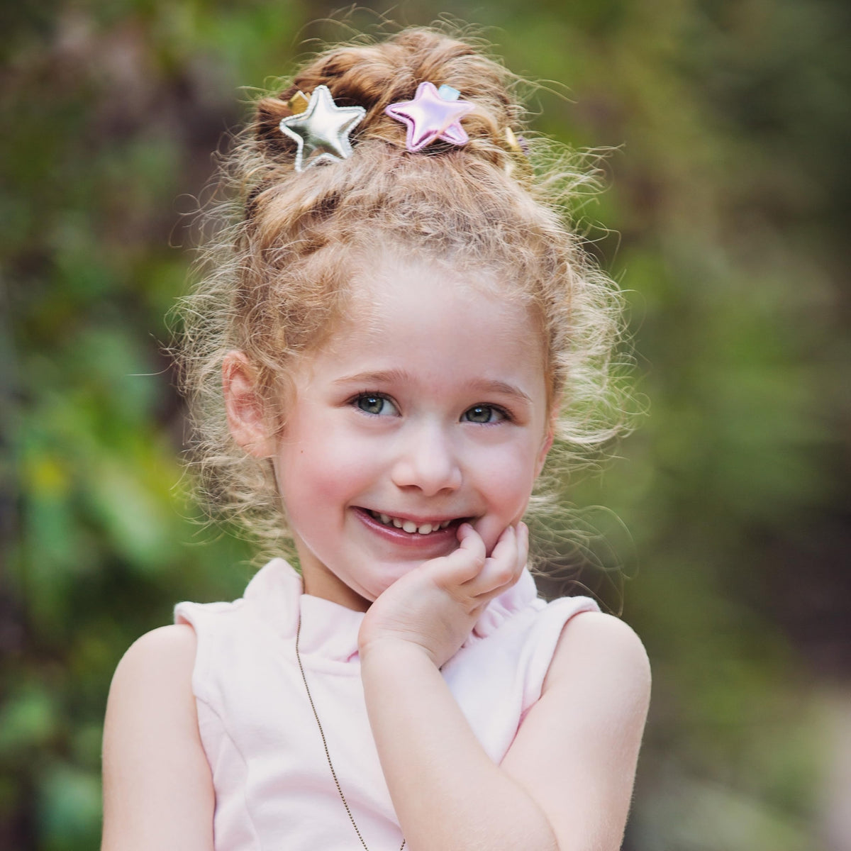 Kids Glitter Sparkle Star Hair Clip - Festive Dress-Up Clips for Girls 3+
