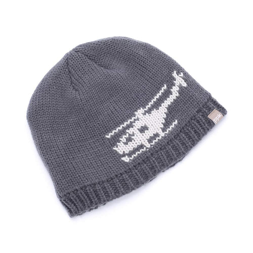 Boys Helicopter Beanie Hat (Warm Fleece-Lined) - Baby, Toddler, Small Kid- 1 to 6 Years