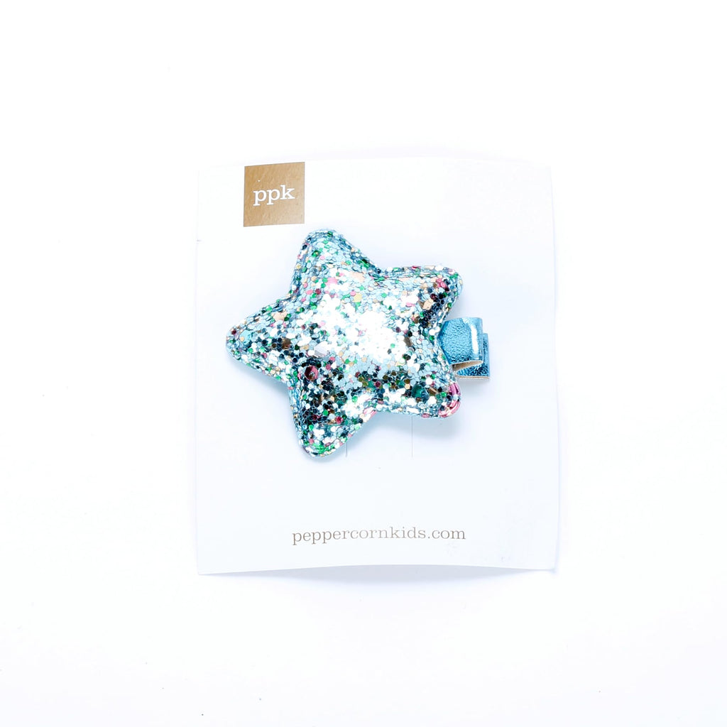 Kids Glitter Sparkle Star Hair Clip - Festive Dress-Up Clips for Girls 3+