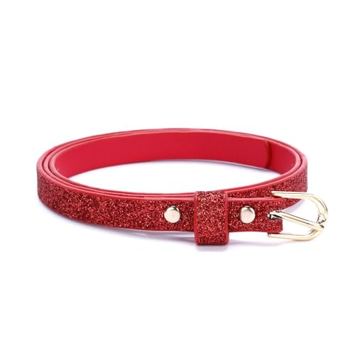 Ultra-Skinny Sparkly Glitter Belt for Girls 4 to 14