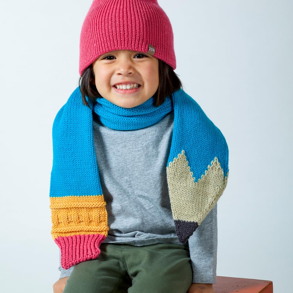 Children's Soft Warm Double -Knit Winter Scarf - Pencil Shaped (Kids Age 3-8 years, Unisex) Premium Quality, Unique Design
