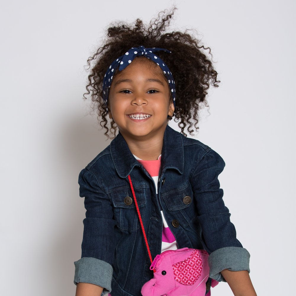Little Girls Bow Stretchy Headwrap - Stylish, Fashionable Hairband for Girls up to Age 8