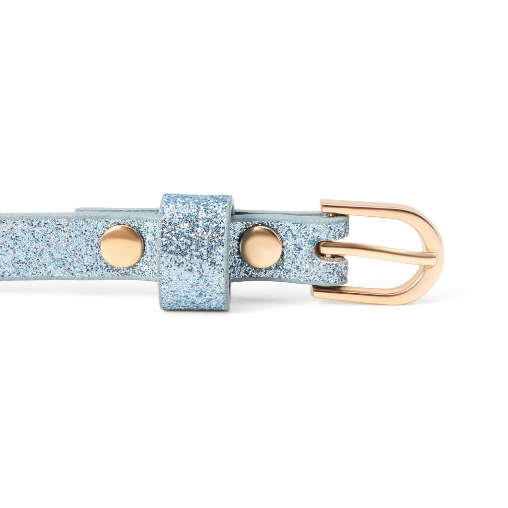 Ultra-Skinny Sparkly Glitter Belt for Girls 4 to 14