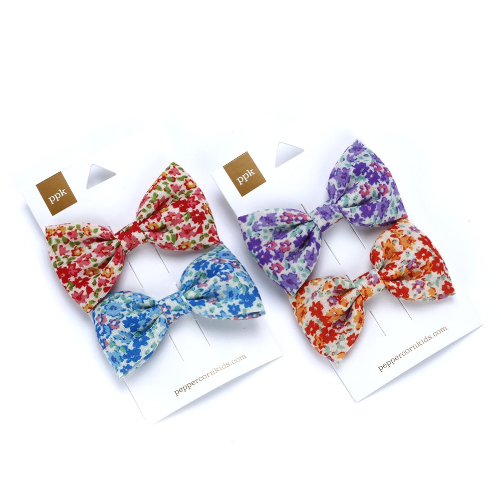 Floral Bow Hair Clip for Girls