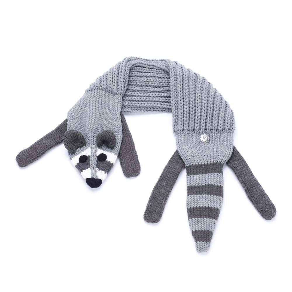 Kids Racoon Knitted Scarf (4-12Y) Unisex