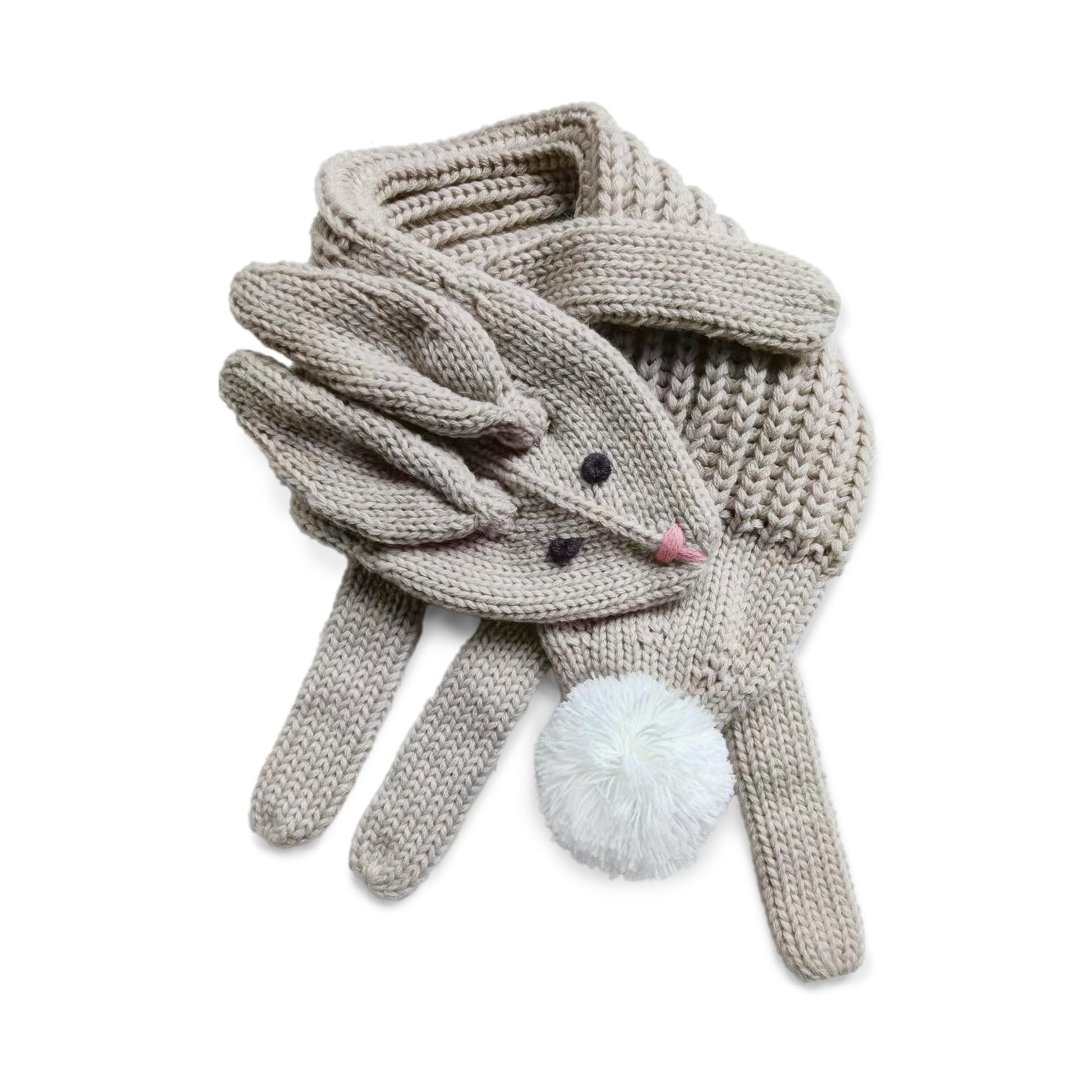 Kids Soft Knit Bunny Scarf- (Children Age 4/5-12Yr)