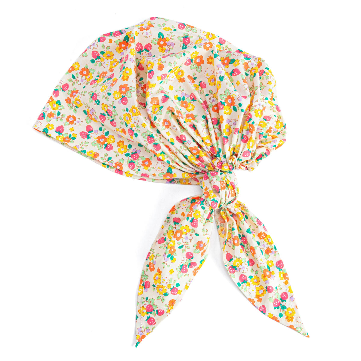 Peppercorn Kids Girls Pre-tied Summer Bandana Scarf - Kids Age 3-8 Y- Strawberry Print