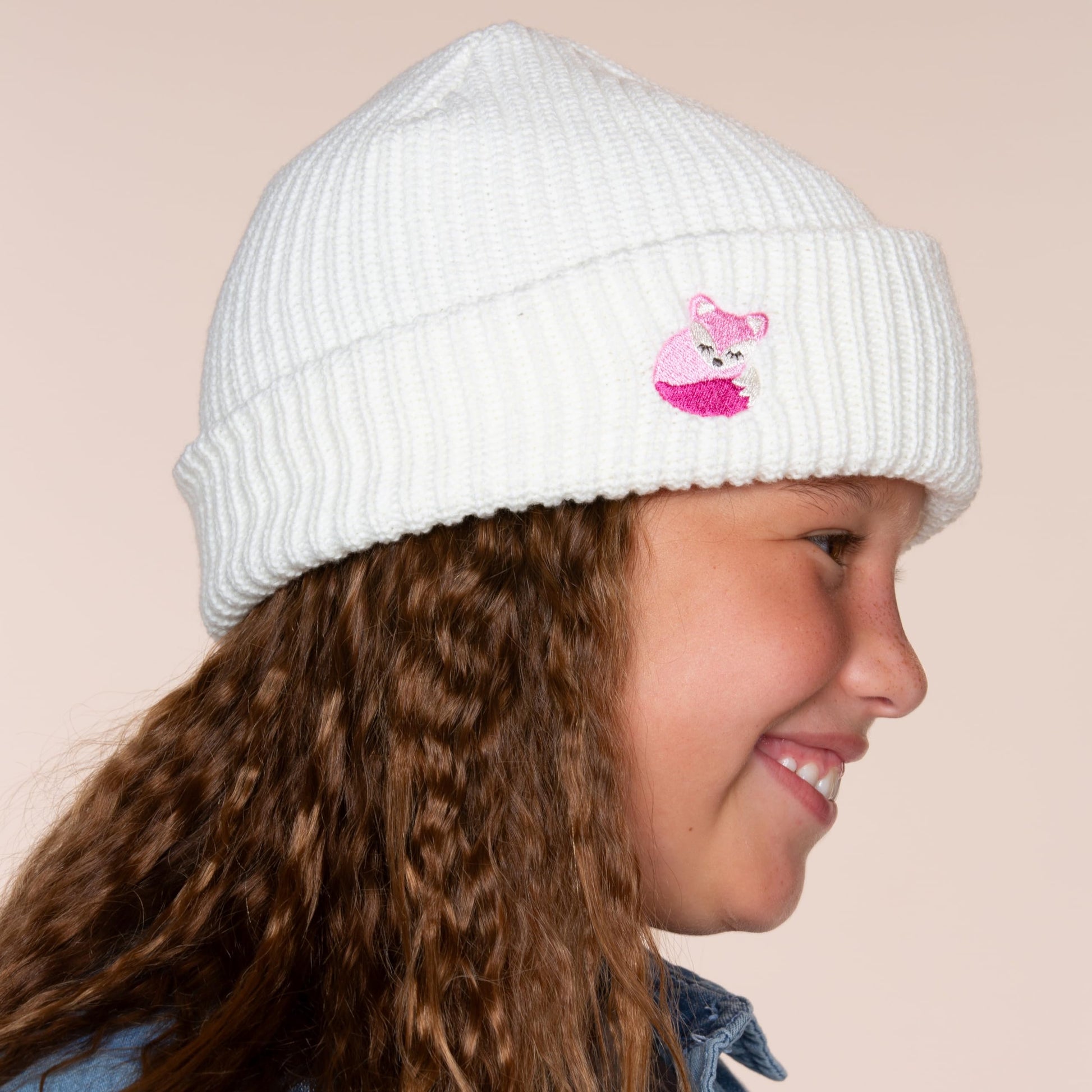 Girls Purple Beanie for Ages 3 to 10 Years, Premium Quality Winter Essential