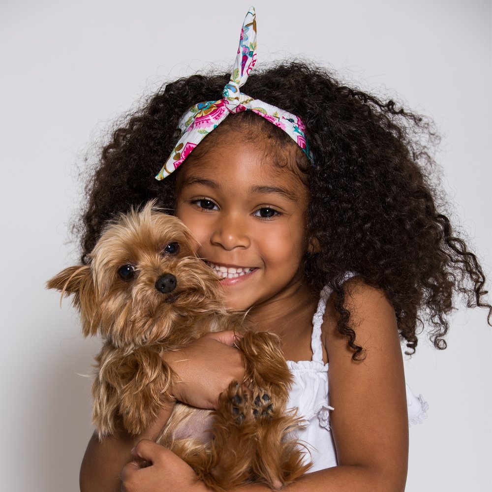 Little Girls Bow Stretchy Headwrap - Stylish, Fashionable Hairband for Girls up to Age 8