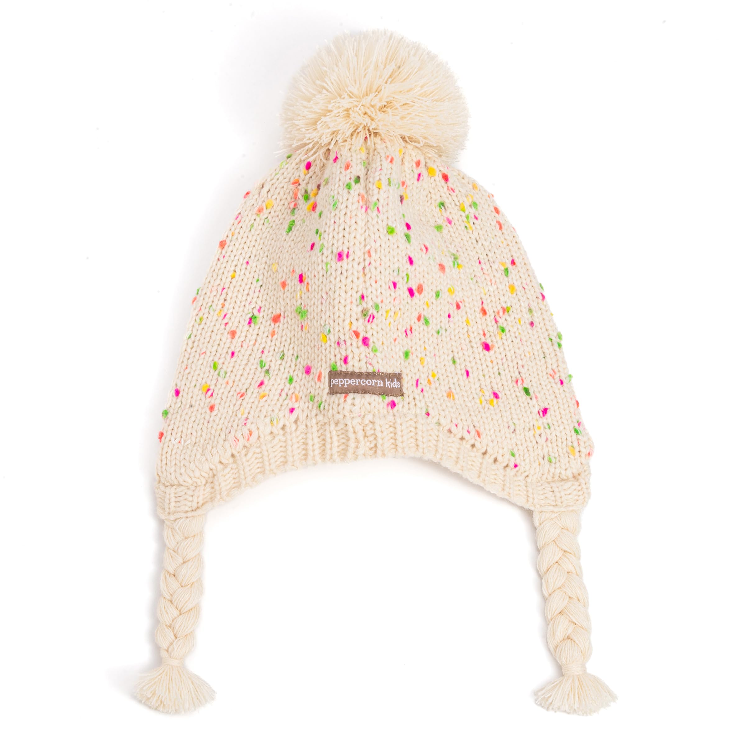 Girls Warm Knit Earflap Hat, Fleece Lined Cold-Weather Essential for Kids 1-12 Years, Unique Colorful Design, Premium Quality