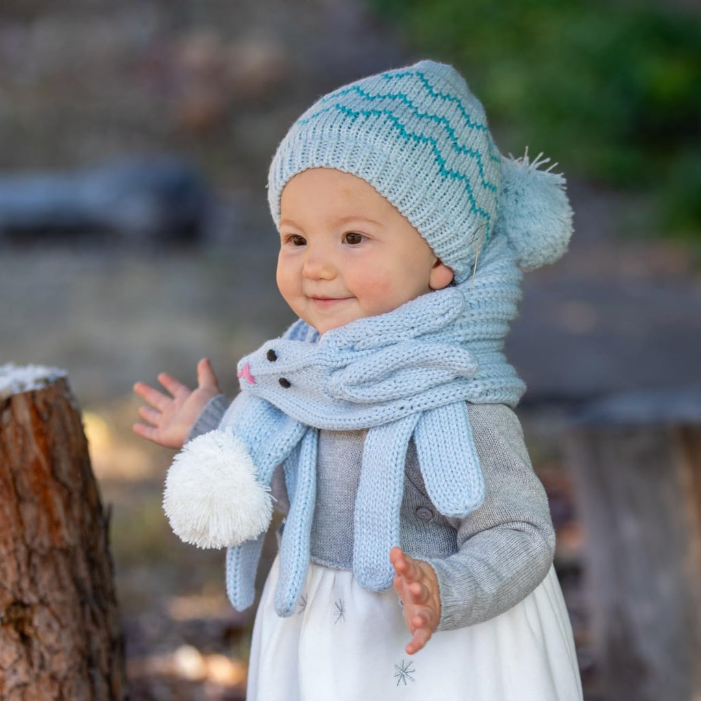 Kids Knit Beanie, Mittens for Boys and Girls (Age 1-6Y) Unique Design, Premium Quality Knitted Set, Warm Fleece-Lined