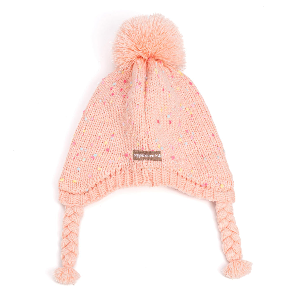 Girls Warm Knit Earflap Hat, Fleece Lined Cold-Weather Essential for Kids 1-12 Years, Unique Colorful Design, Premium Quality