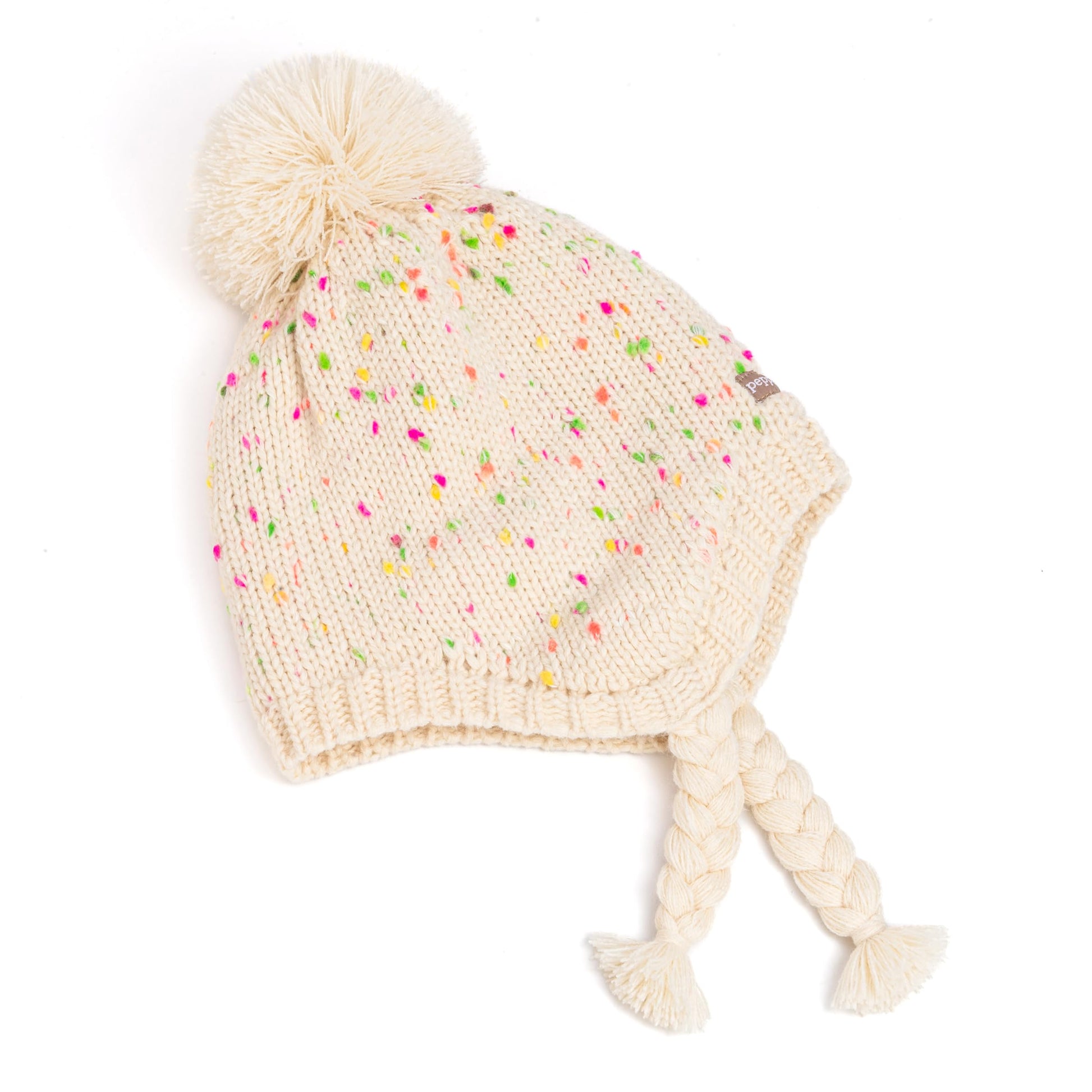 Girls Warm Knit Earflap Hat, Fleece Lined Cold-Weather Essential for Kids 1-12 Years, Unique Colorful Design, Premium Quality