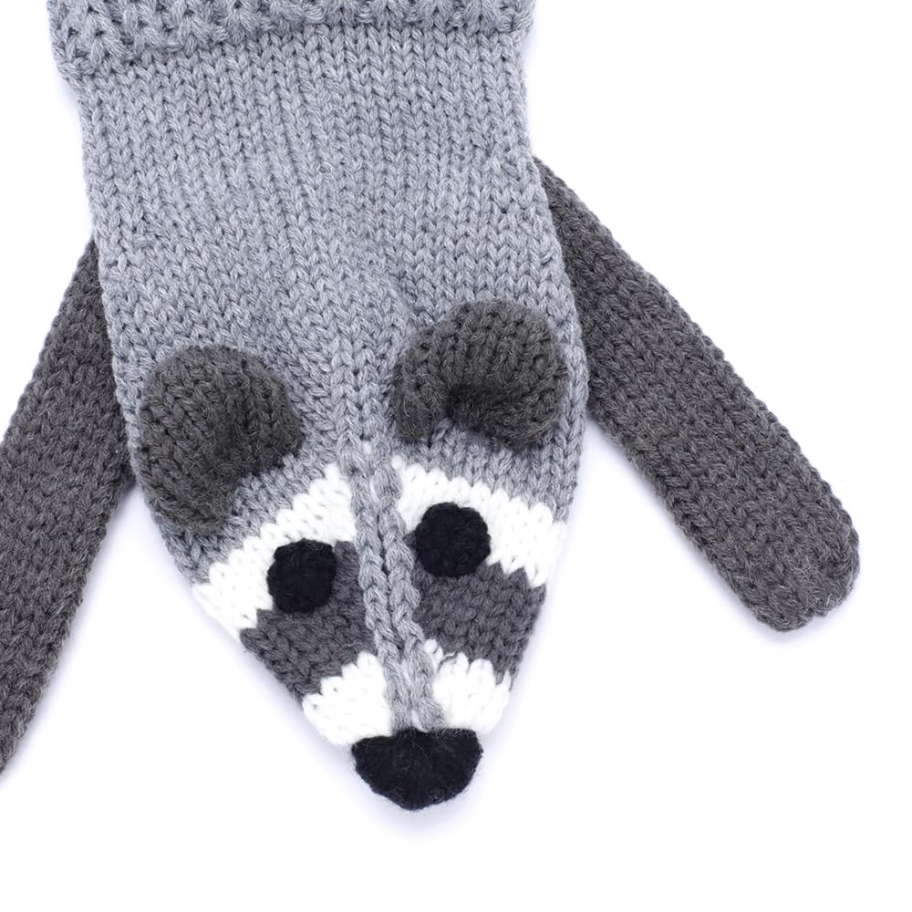 Kids Racoon Knitted Scarf (4-12Y) Unisex