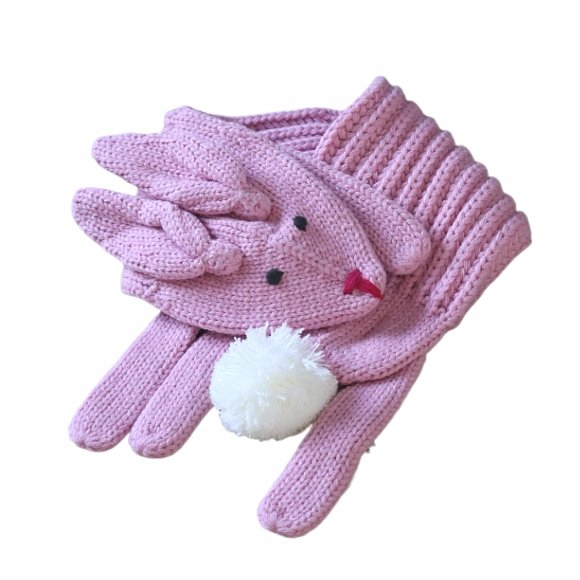 Kids Soft Knit Bunny Scarf- (Children Age 4/5-12Yr)