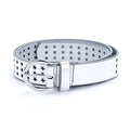 Girls Stars Perforated Metallic Leather Belt - - Stylish Shiny Belt for Girls All Ages
