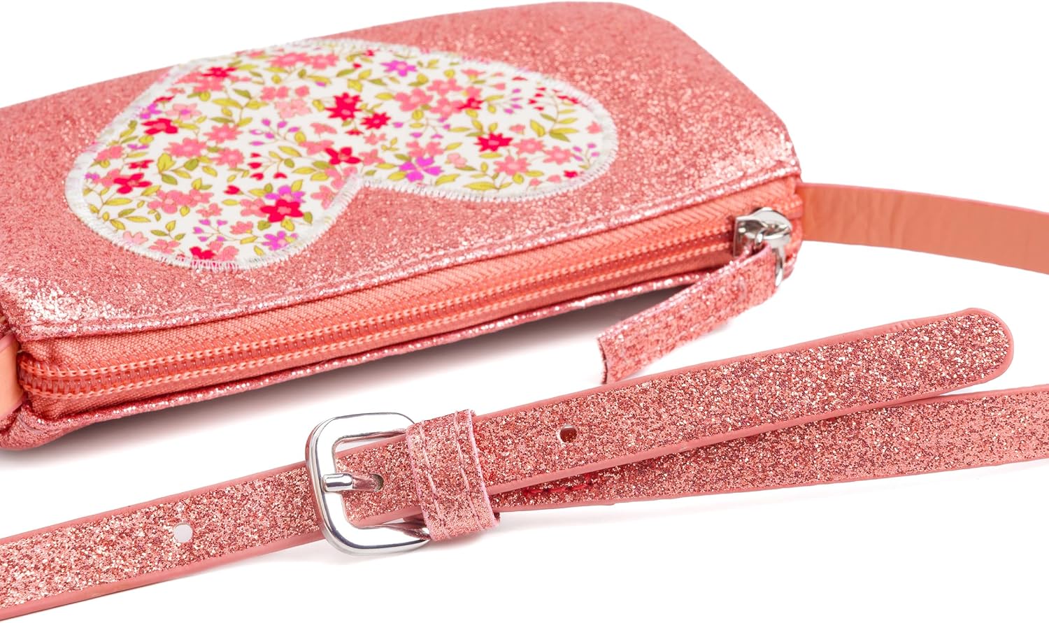 Sparkly Glitter Heart Purse for Girls Ages 3–8 – Cute Crossbody Gift