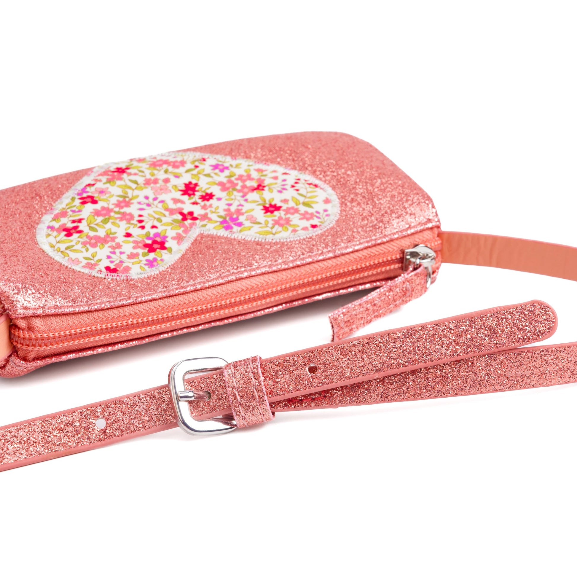 Sparkly Glitter Heart Purse for Girls Ages 3–8 – Cute Crossbody Gift