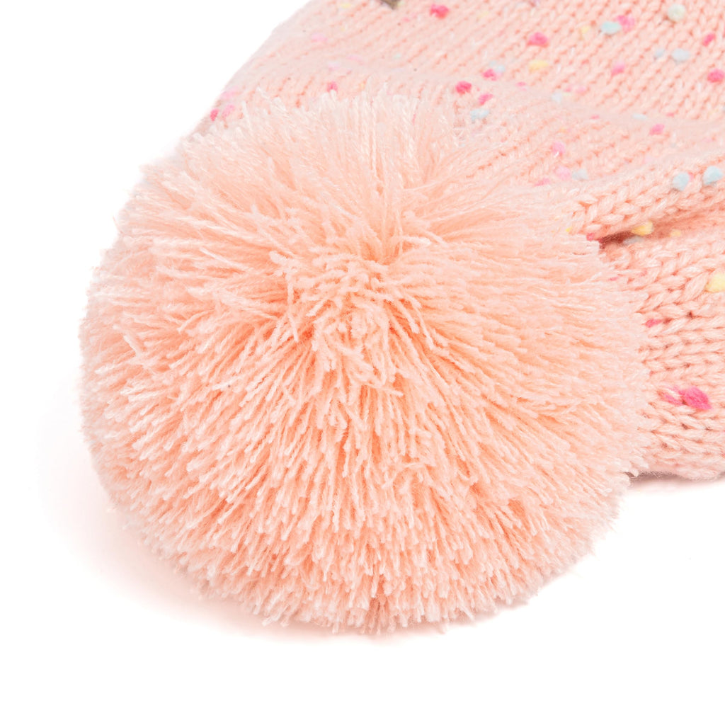 Girls Warm Knit Earflap Hat, Fleece Lined Cold-Weather Essential for Kids 1-12 Years, Unique Colorful Design, Premium Quality