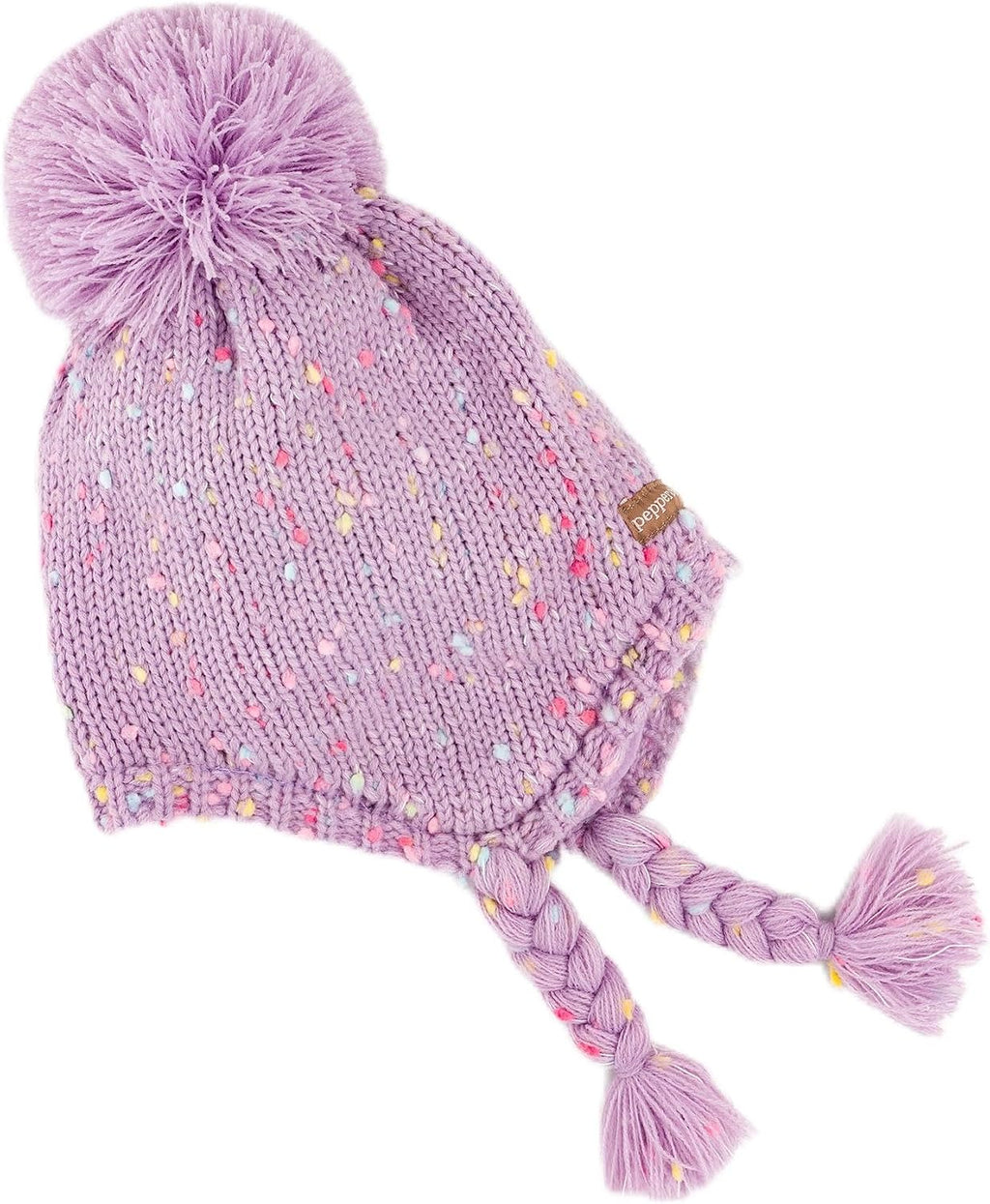 Girls Warm Knit Earflap Hat, Fleece Lined Cold-Weather Essential for Kids 1-12 Years, Unique Colorful Design, Premium Quality