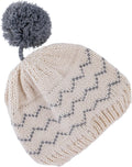 Kids Knit Beanie, Mittens for Boys and Girls (Age 1-6Y) Unique Design, Premium Quality Knitted Set, Warm Fleece-Lined