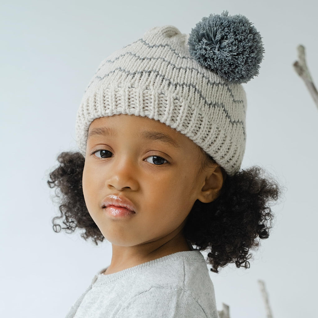 Kids Knit Beanie, Mittens for Boys and Girls (Age 1-6Y) Unique Design, Premium Quality Knitted Set, Warm Fleece-Lined